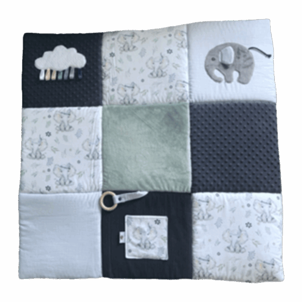 Tapis d'éveil sensoriel - Éléphant Marine