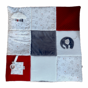 Tapis d'éveil sensoriel - Éléphant Rouge