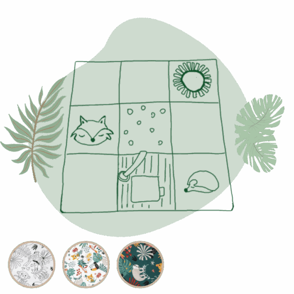 Tapis d'éveil sensoriel Jungle personnalisable