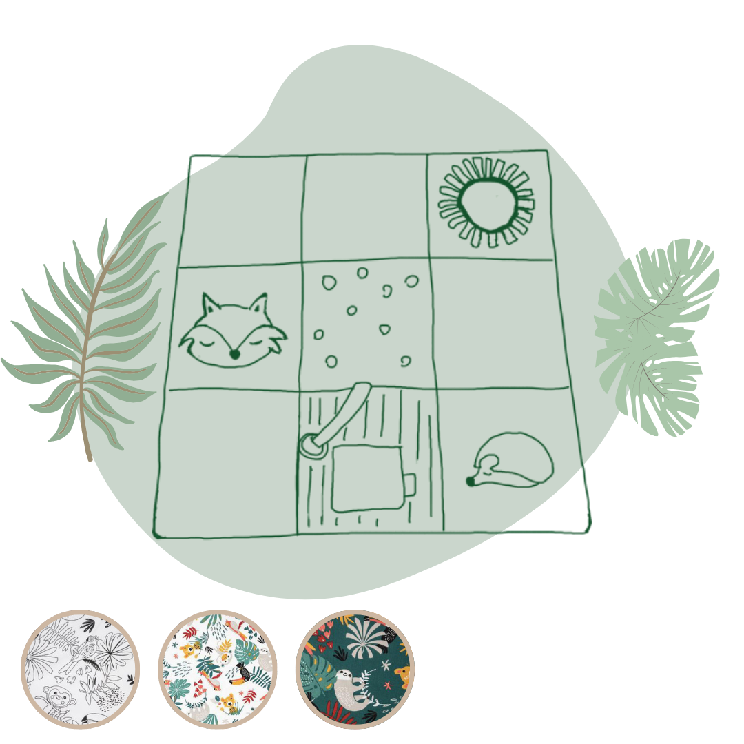Tapis d'éveil sensoriel Jungle personnalisable