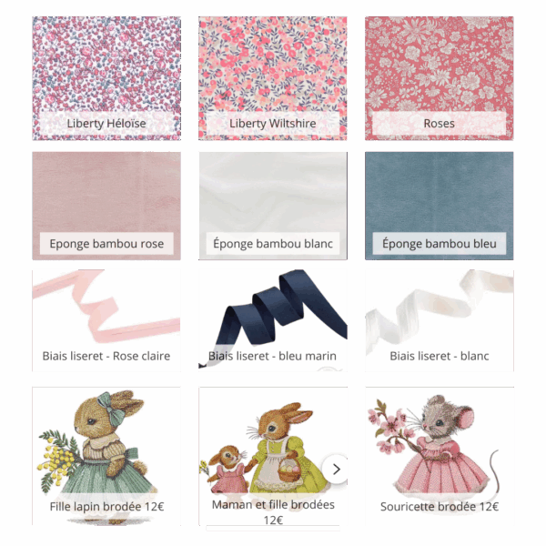 Bavoir personnalisable liberty col Claudine – Image 3