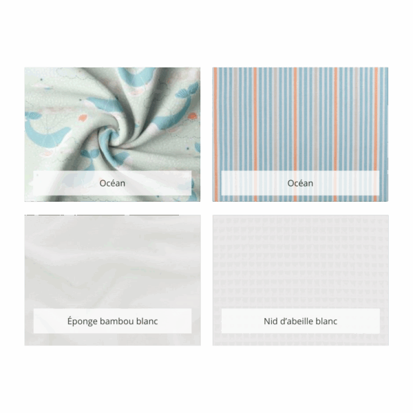 Panier et lingettes océan personnalisable – Image 3