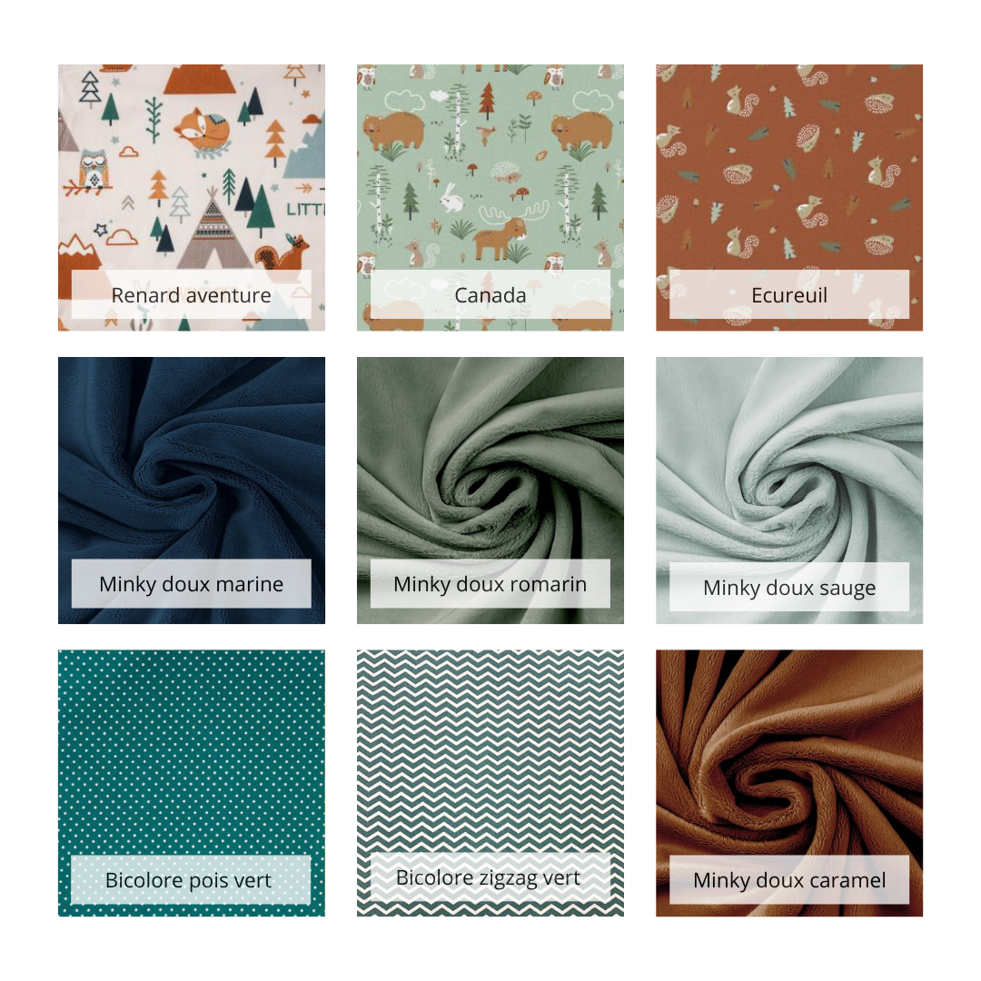 Doudou plat bébé Forêt personnalisable – Image 3