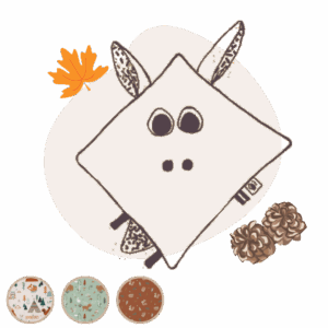 Doudou plat bébé Forêt personnalisable