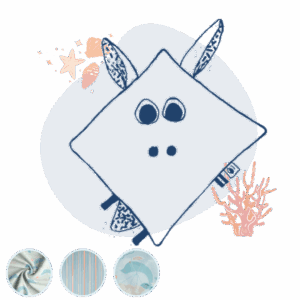 Doudou plat bébé Océan personnalisable