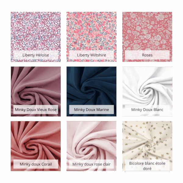 Doudou plat bébé Liberty personnalisable – Image 3
