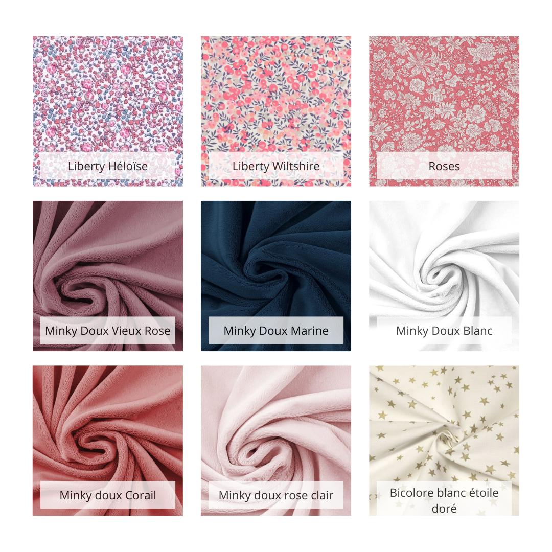 Doudou plat bébé Liberty personnalisable – Image 3