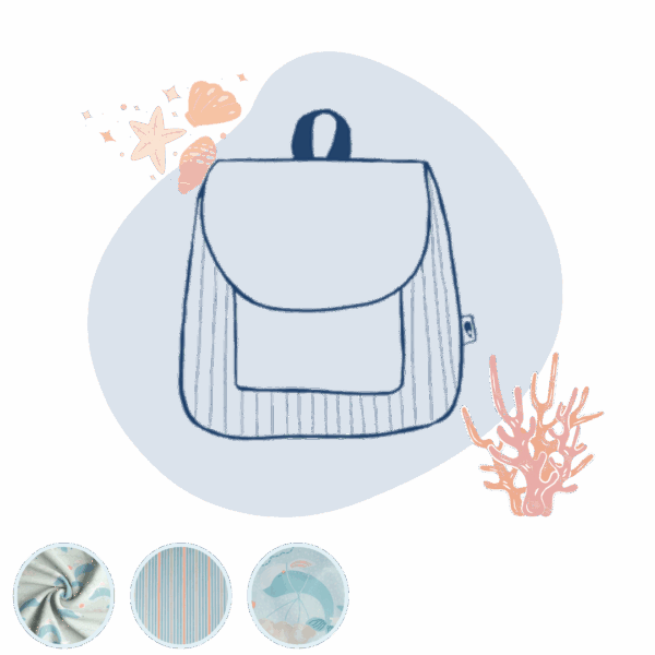 Sac à dos enfant océan personnalisable