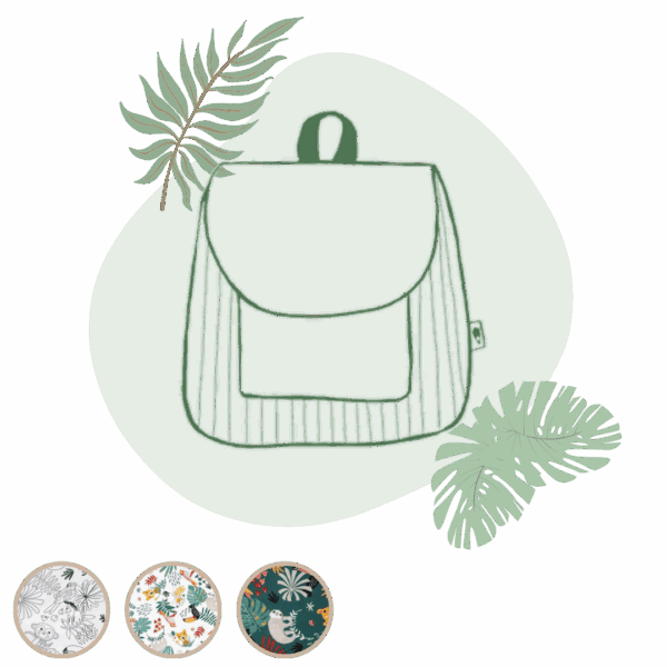 Sac à dos enfant jungle personnalisable