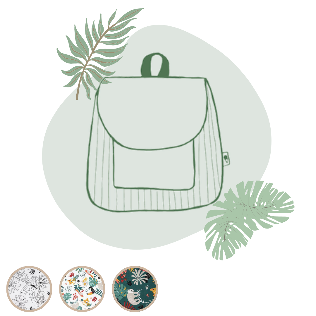 Sac à dos enfant jungle personnalisable