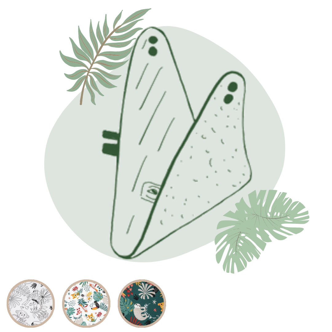 Bavoir bandana jungle personnalisable