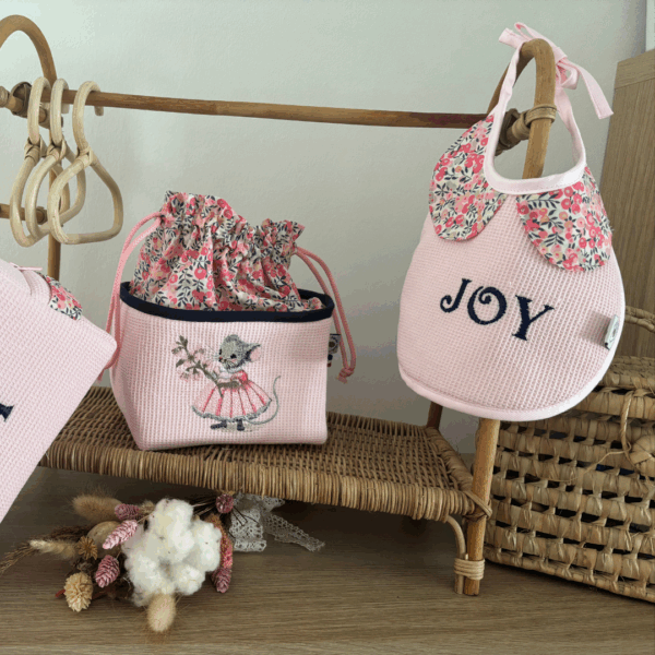 Bavoir personnalisable liberty col Claudine – Image 5