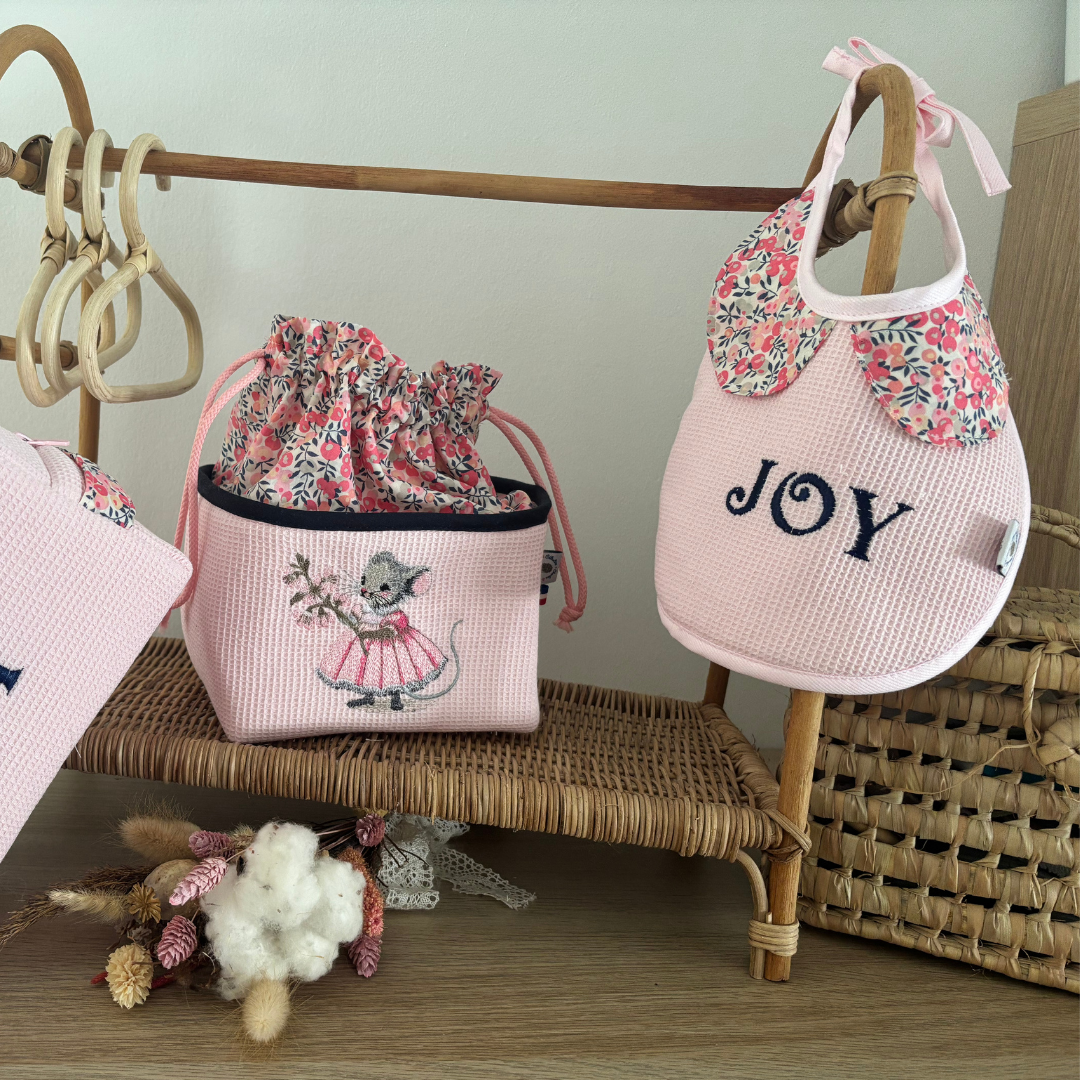 Bavoir personnalisable liberty col Claudine – Image 5