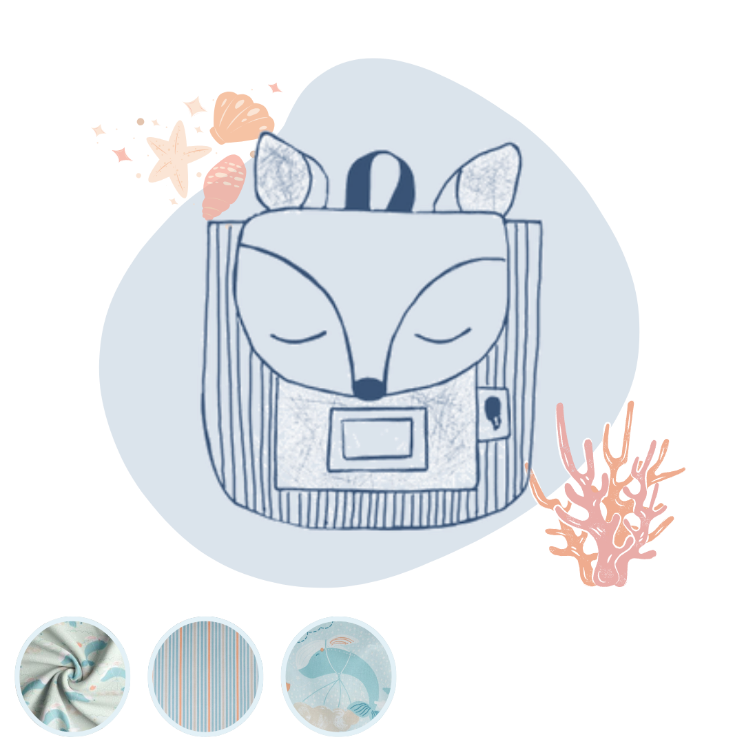Cartable enfant océan personnalisable