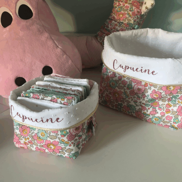 Panier et lingettes liberty personnalisable – Image 5