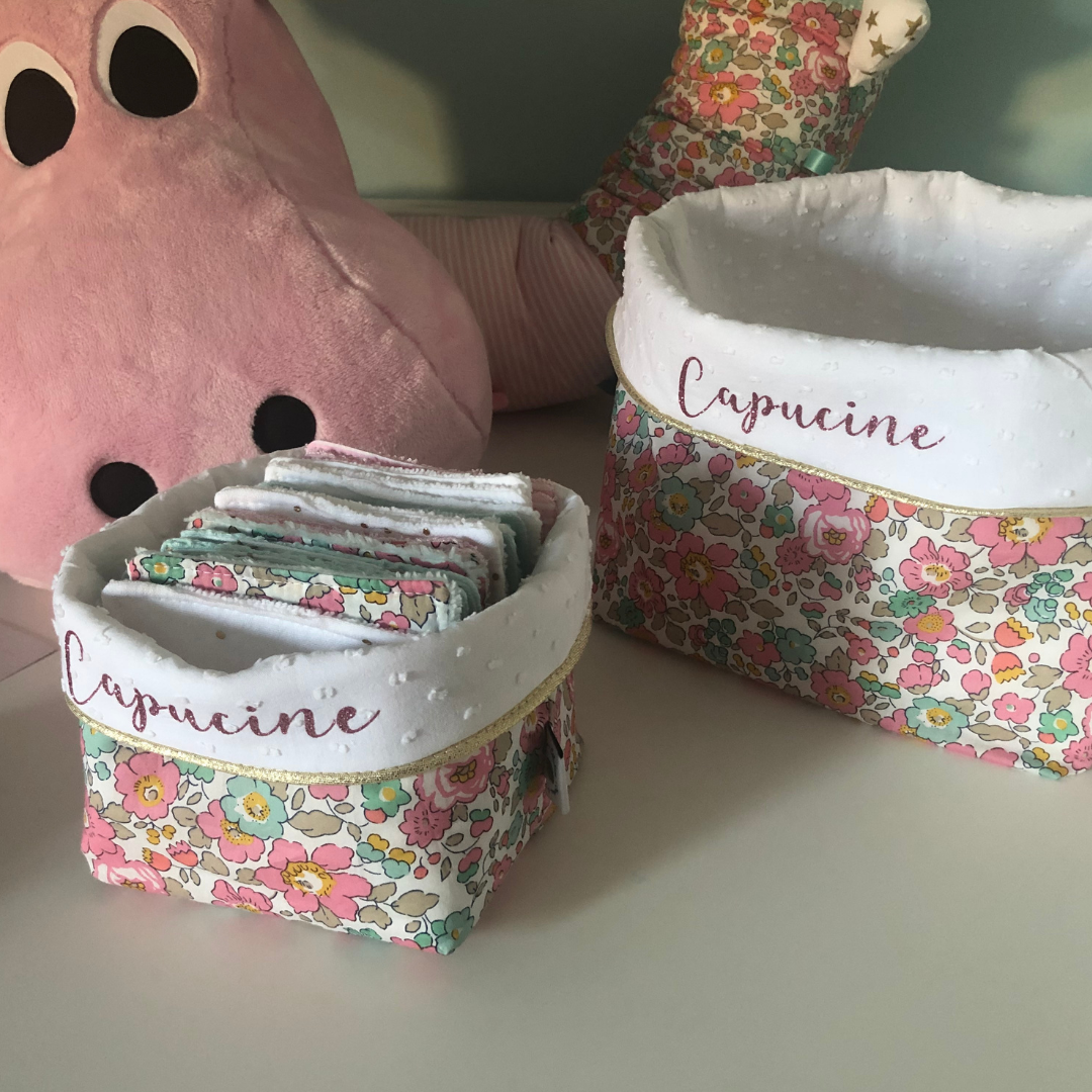 Panier et lingettes liberty personnalisable – Image 5