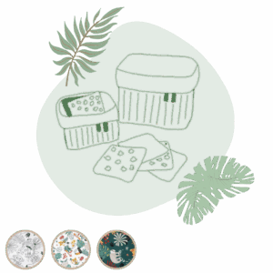 Panier et lingettes jungle personnalisable