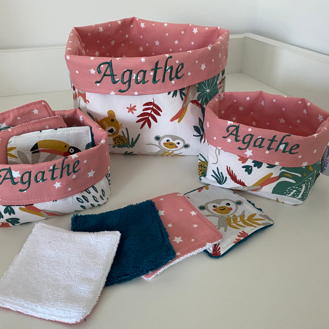 Panier et lingettes jungle personnalisable – Image 5