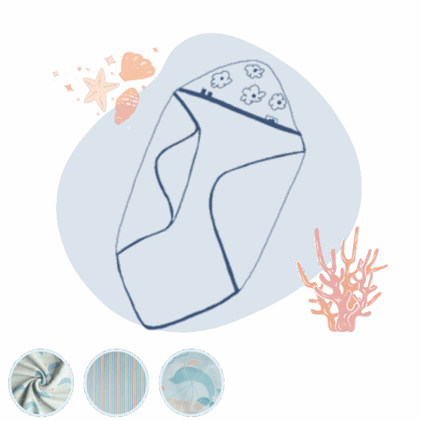 Sortie de bain bébé Océan personnalisable