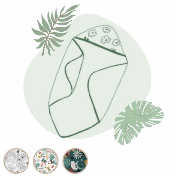 Sortie de bain bébé Jungle personnalisable