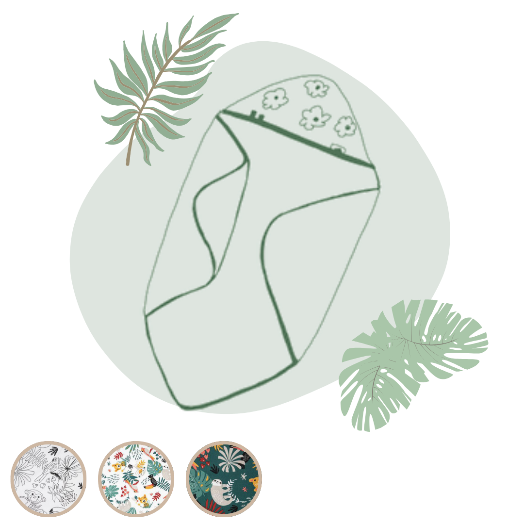 Sortie de bain bébé Jungle personnalisable