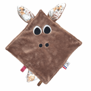 Doudou plat Gaston le dragon - Biche et fleur