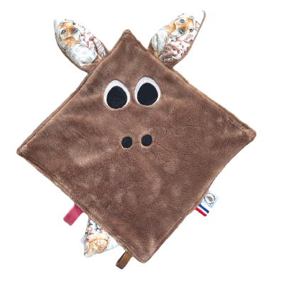 Doudou plat Gaston le dragon - Biche et fleur
