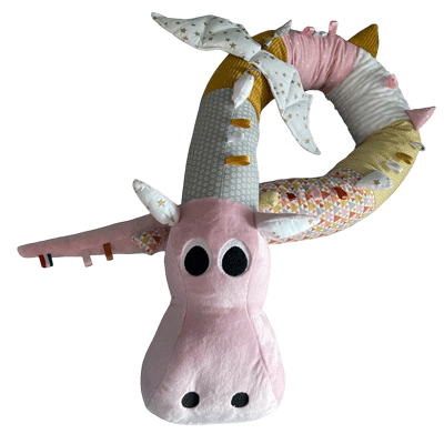 Gaston le dragon rose et moutarde